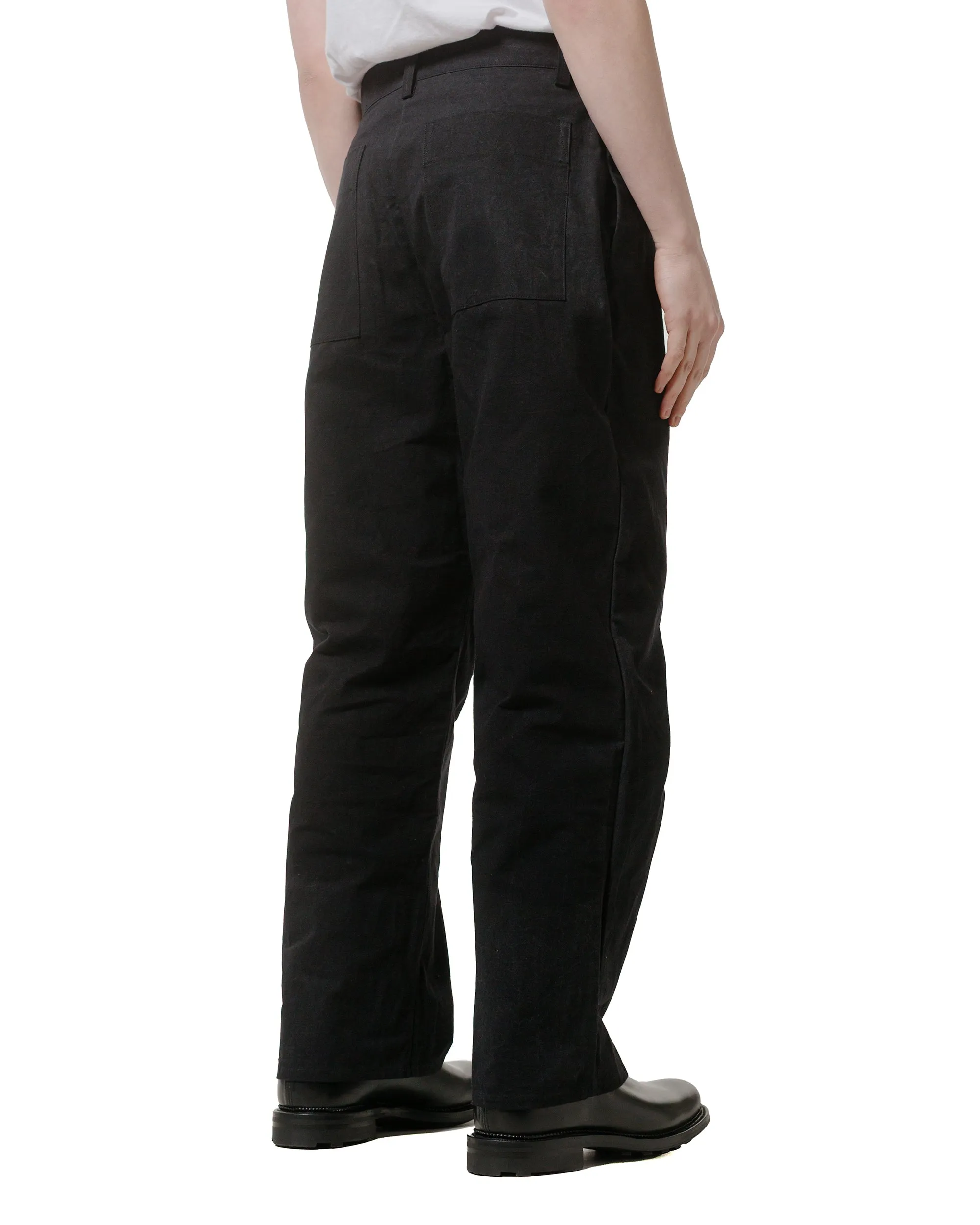 Anti-Supported Down Knitted Home Decors Man-Tle R0P4 Wide Pants Black Wax