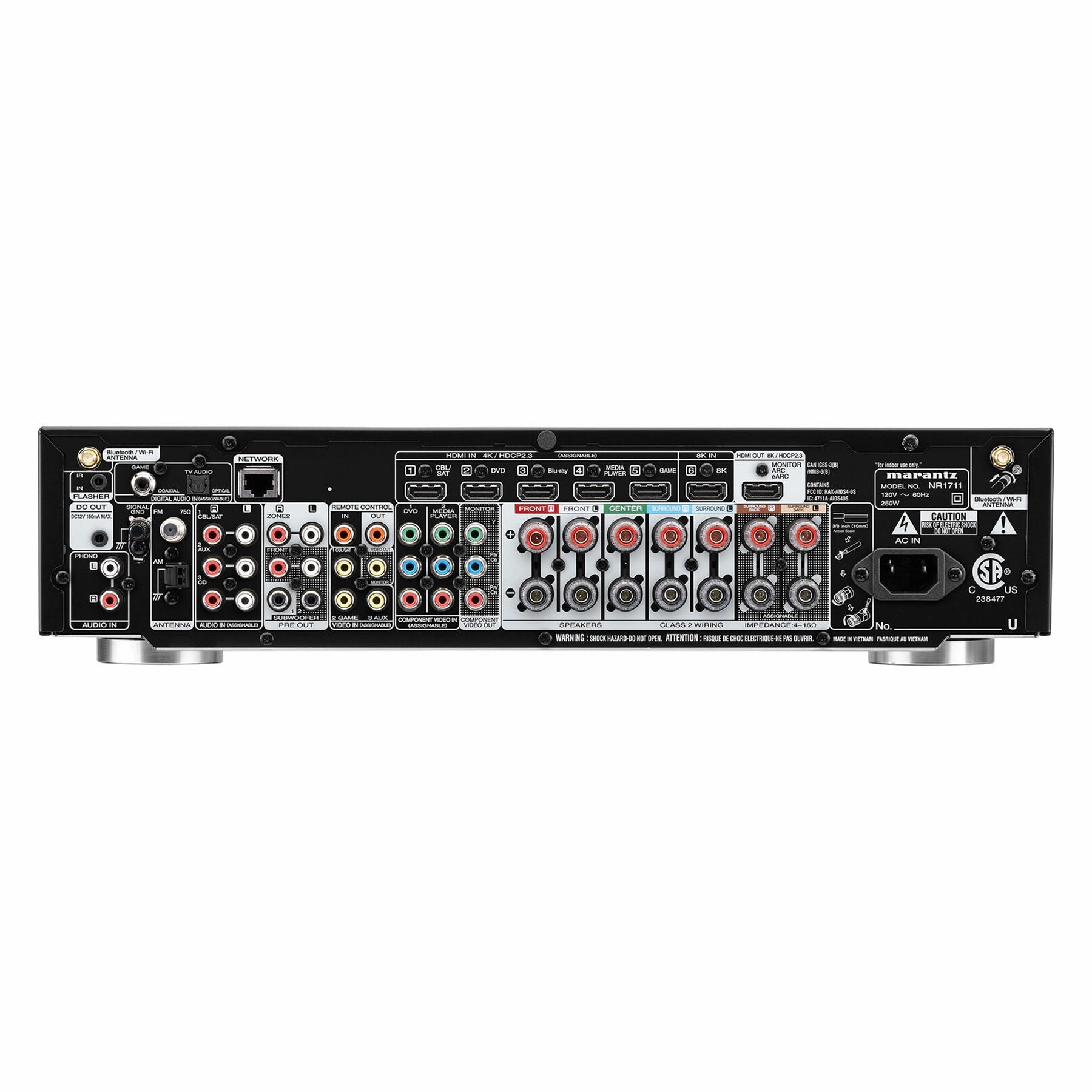 Marantz: NR1711 Ultra HD Slim Receiver (WIFI, Bluetooth, HEOS, Phono Input)