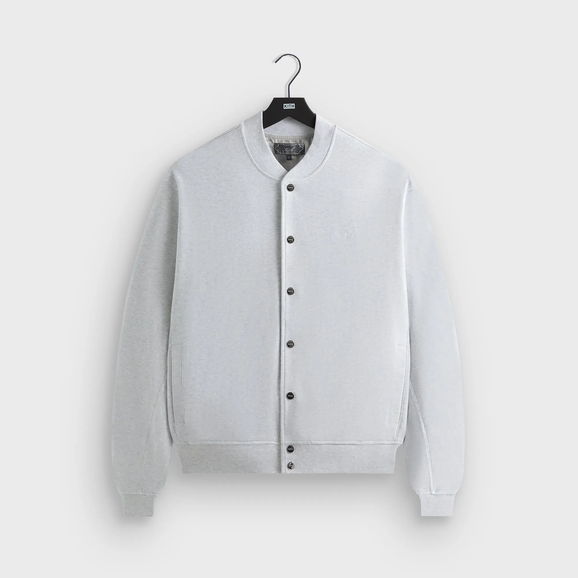 Kith Marvin Bomber Jacket - Light Heather Grey Comfortable Elastic Elastic Smooth Faux - Ostrich