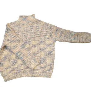 Pull épais marbré multicolore