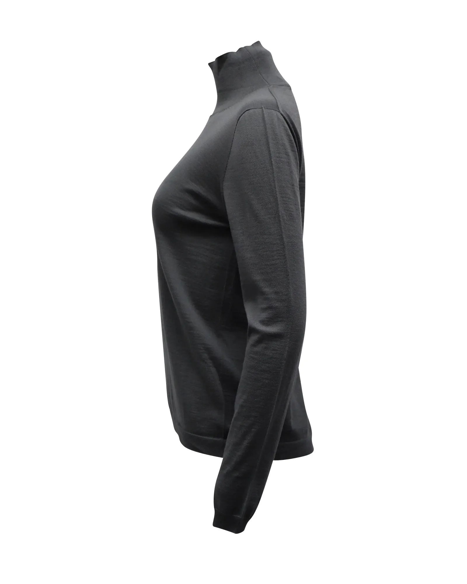 Pull col roulé manches longues Marni en laine grise