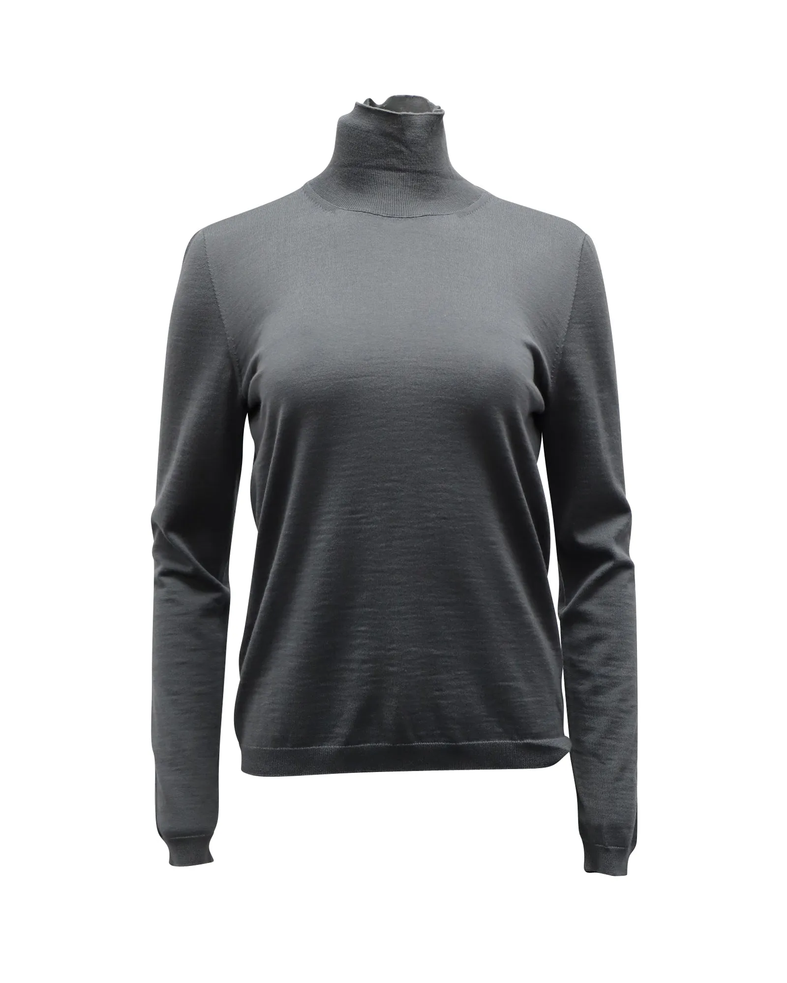 Pull col roulé manches longues Marni en laine grise