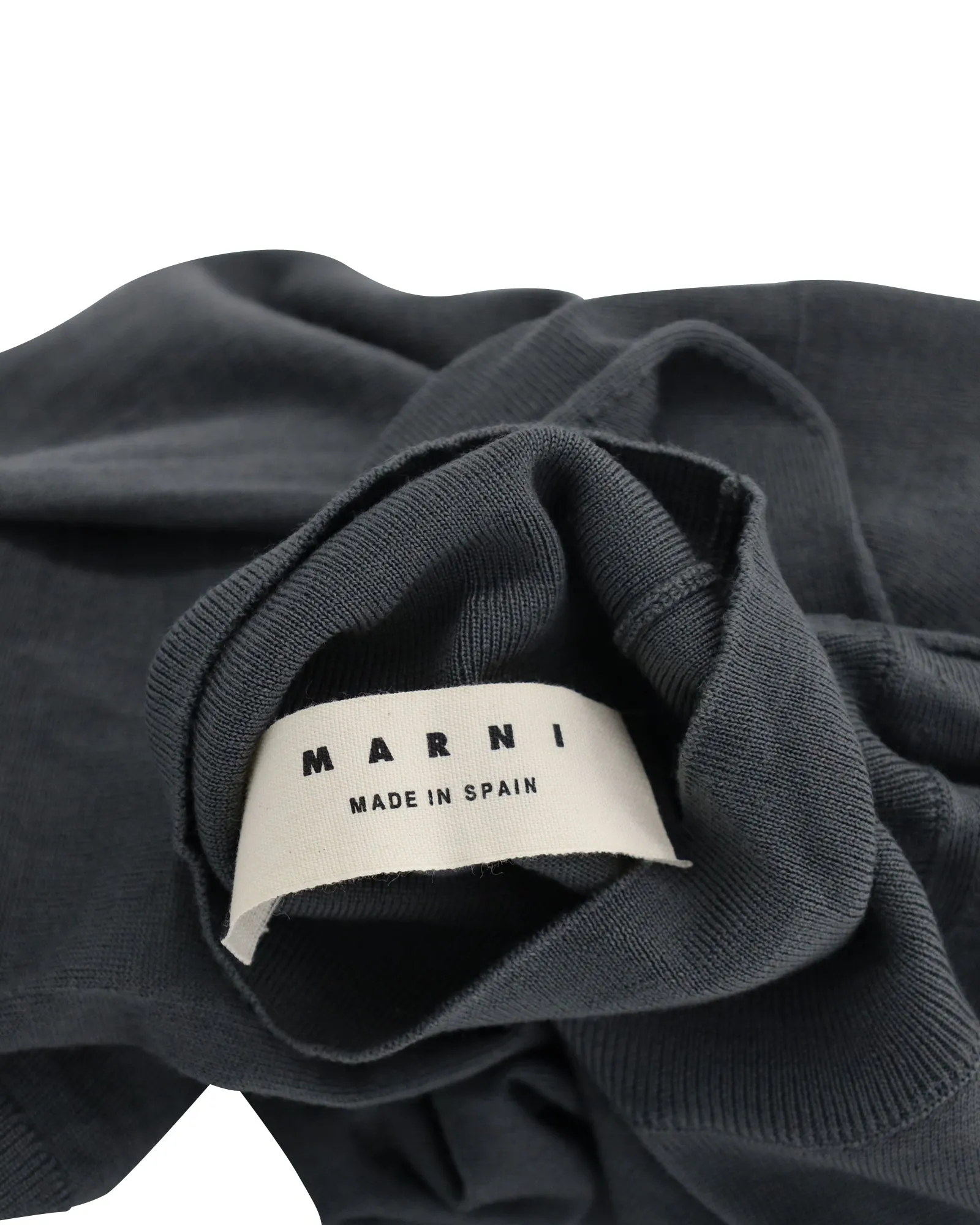 Pull col roulé manches longues Marni en laine grise