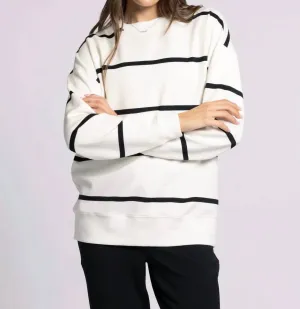 Pull overdimensionné Martina à rayures blanches