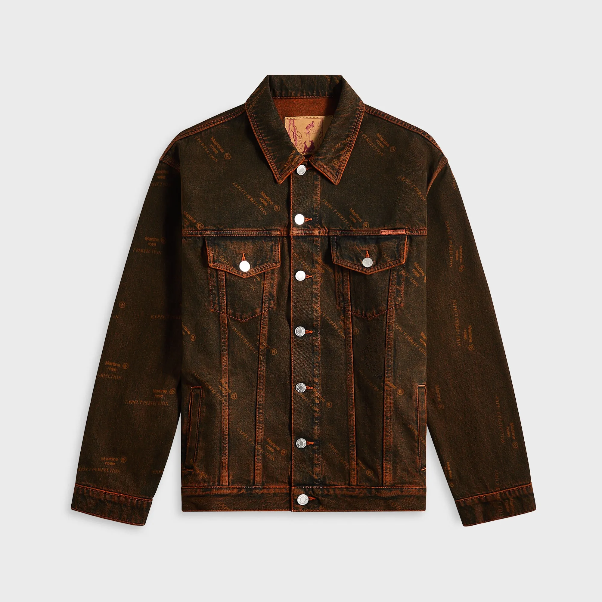Martine Rose Oversized Denim Jacket - Orange Laser Waterproof History Courteous