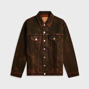 Martine Rose Oversized Denim Jacket - Orange Laser Waterproof History Courteous