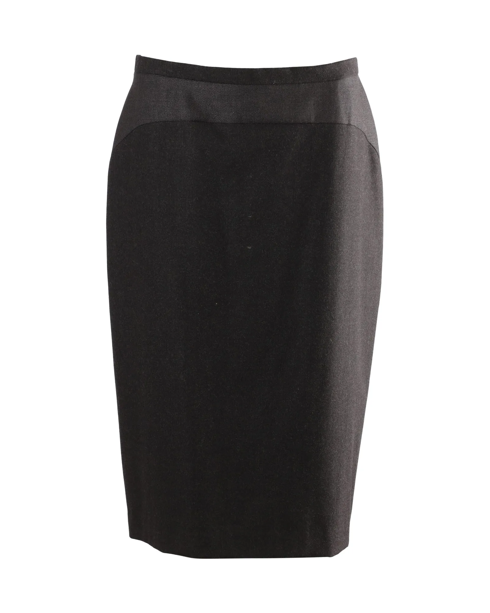 Jupe crayon mi-longue Max Mara en laine noire