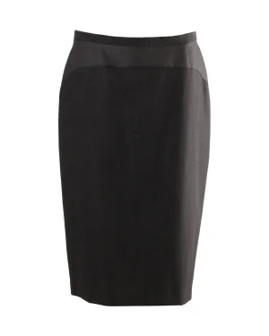 Jupe crayon mi-longue Max Mara en laine noire