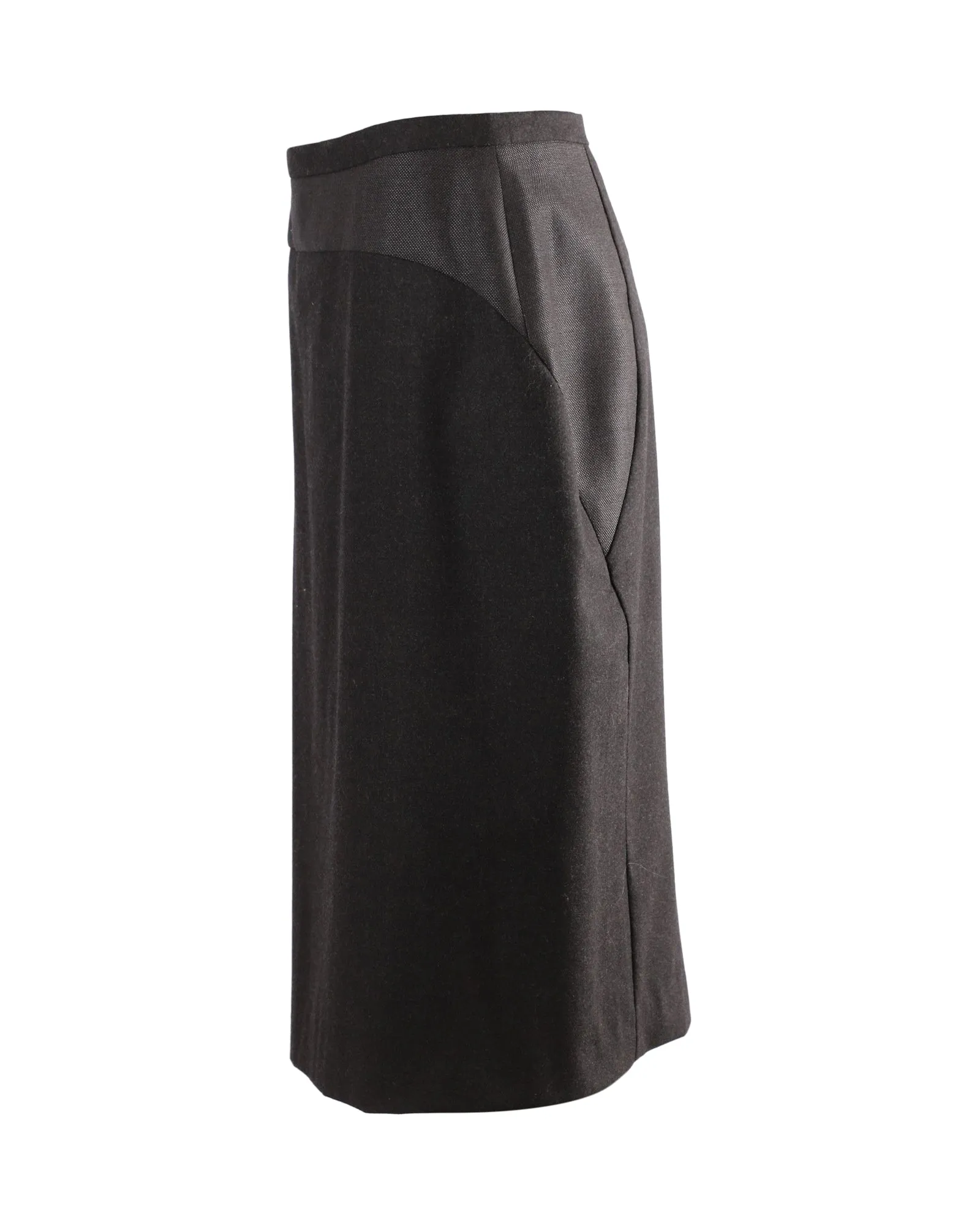 Jupe crayon mi-longue Max Mara en laine noire