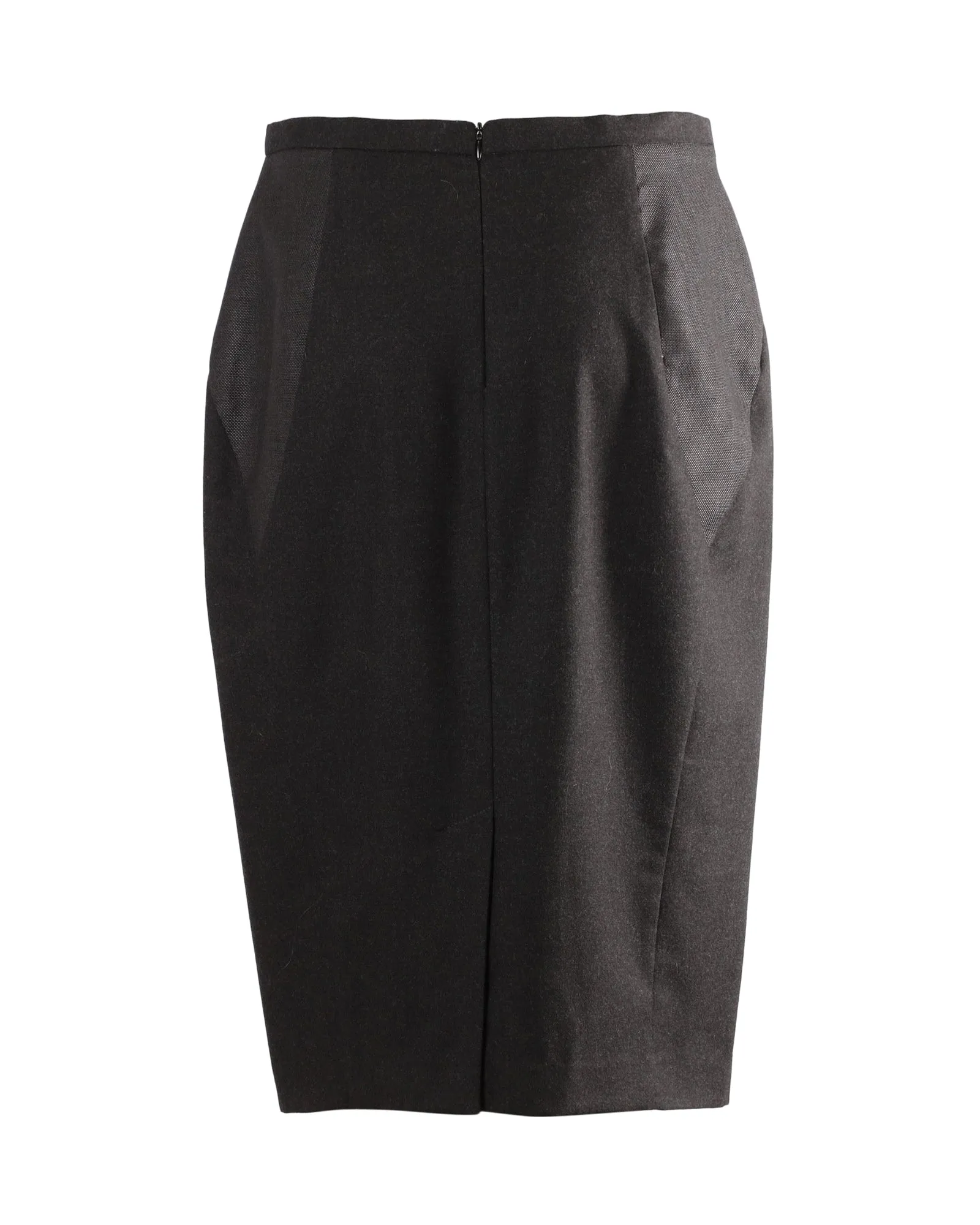 Jupe crayon mi-longue Max Mara en laine noire