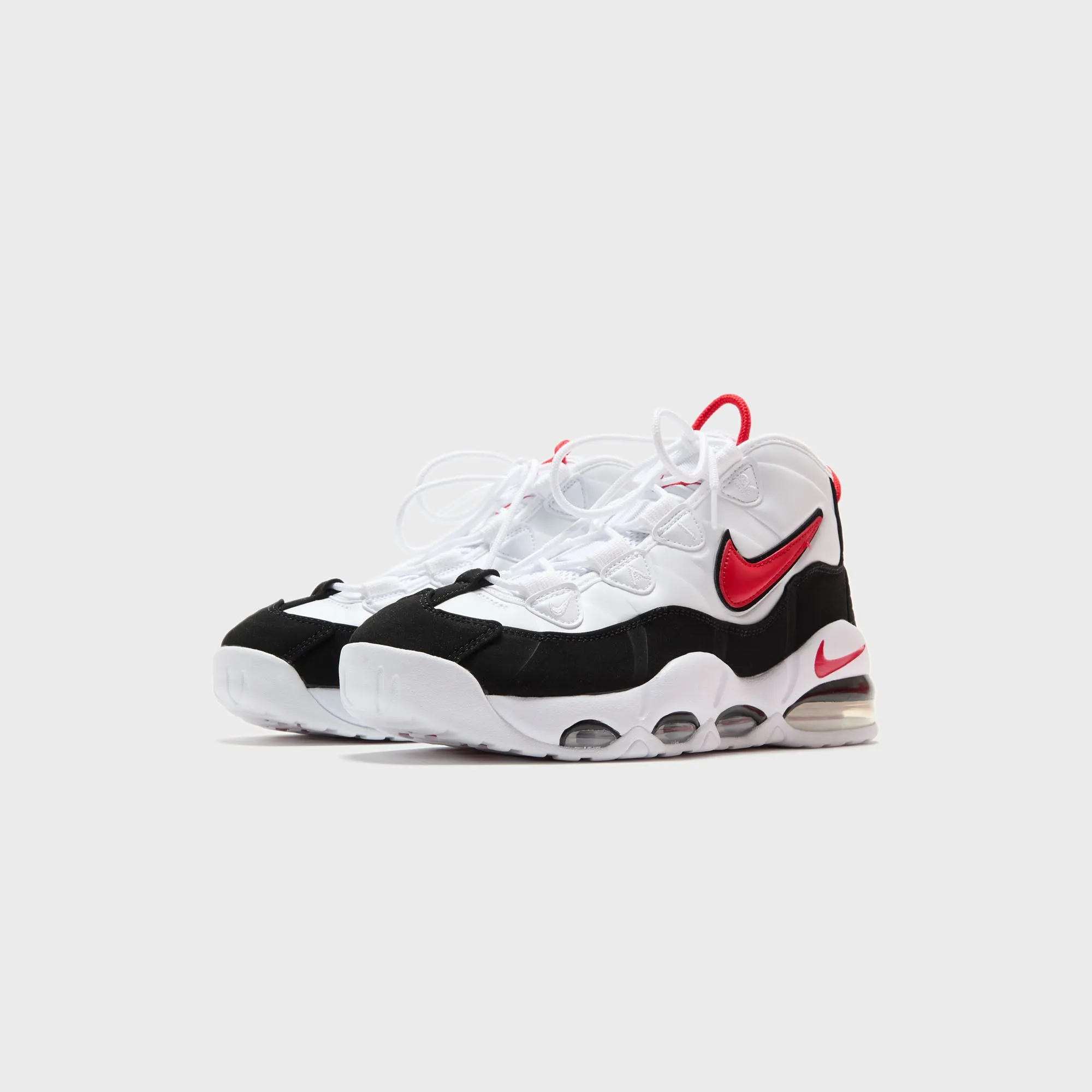 ImprovedAgilityFactor Slip-On Design Adaptability Style Nike Air Max Uptempo '95 - White / University Red / Black