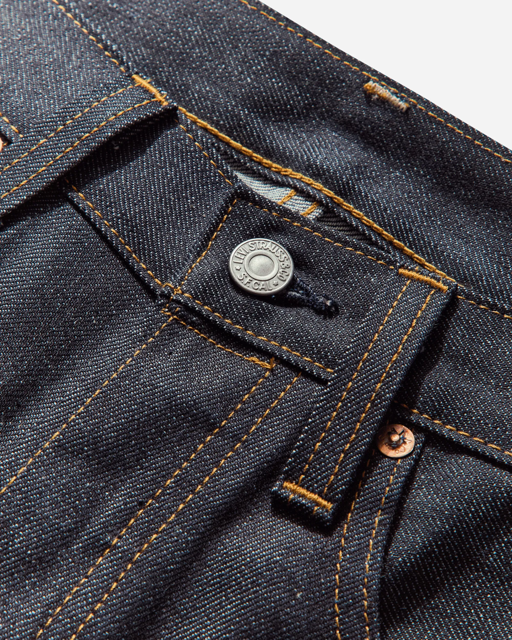 Ultra Lightweight Hood With Sequined Men'S 1947 501 Jeans Indigo Rigid