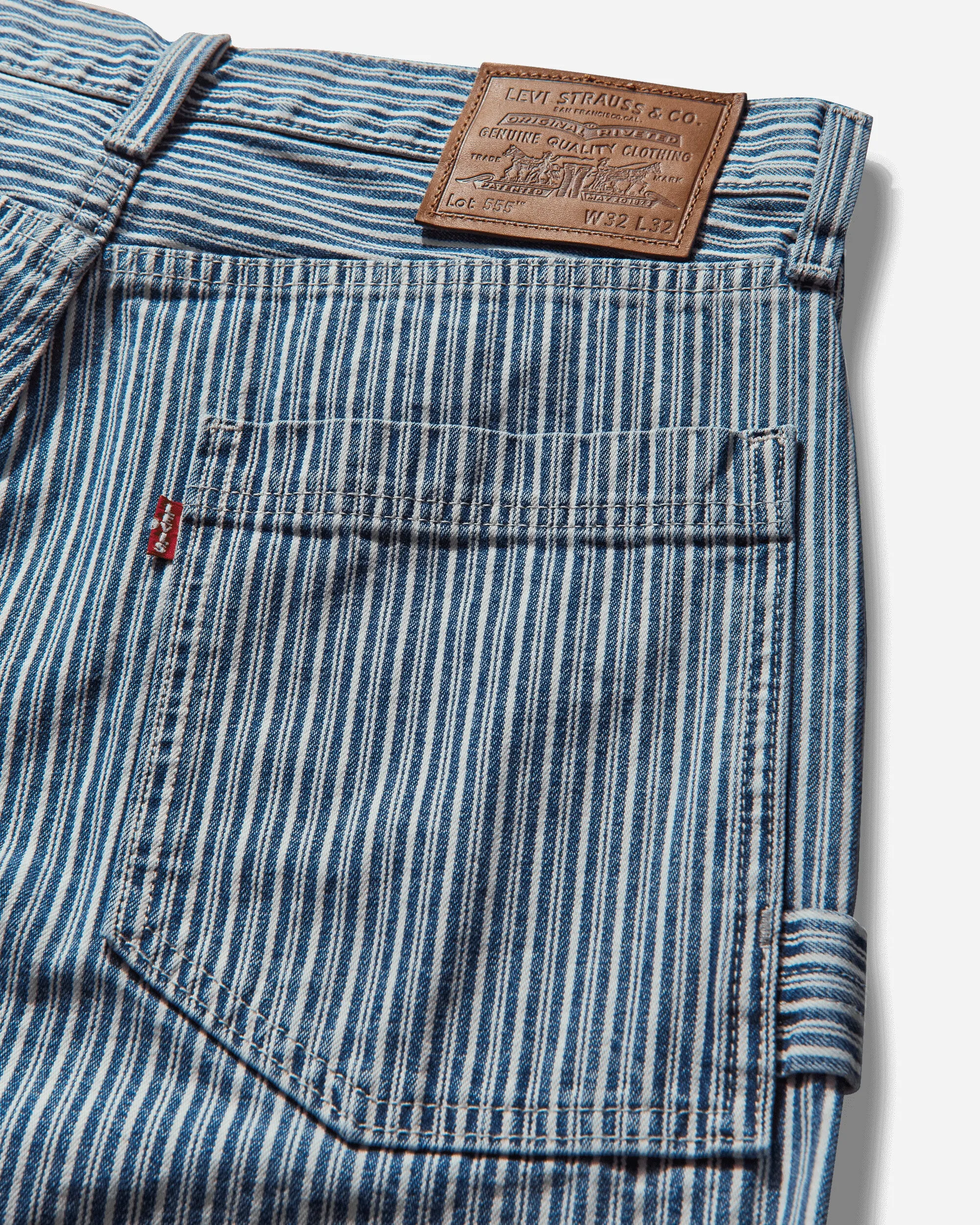 Men'S 555 Relaxed Straight Utility Jeans Blue Tags