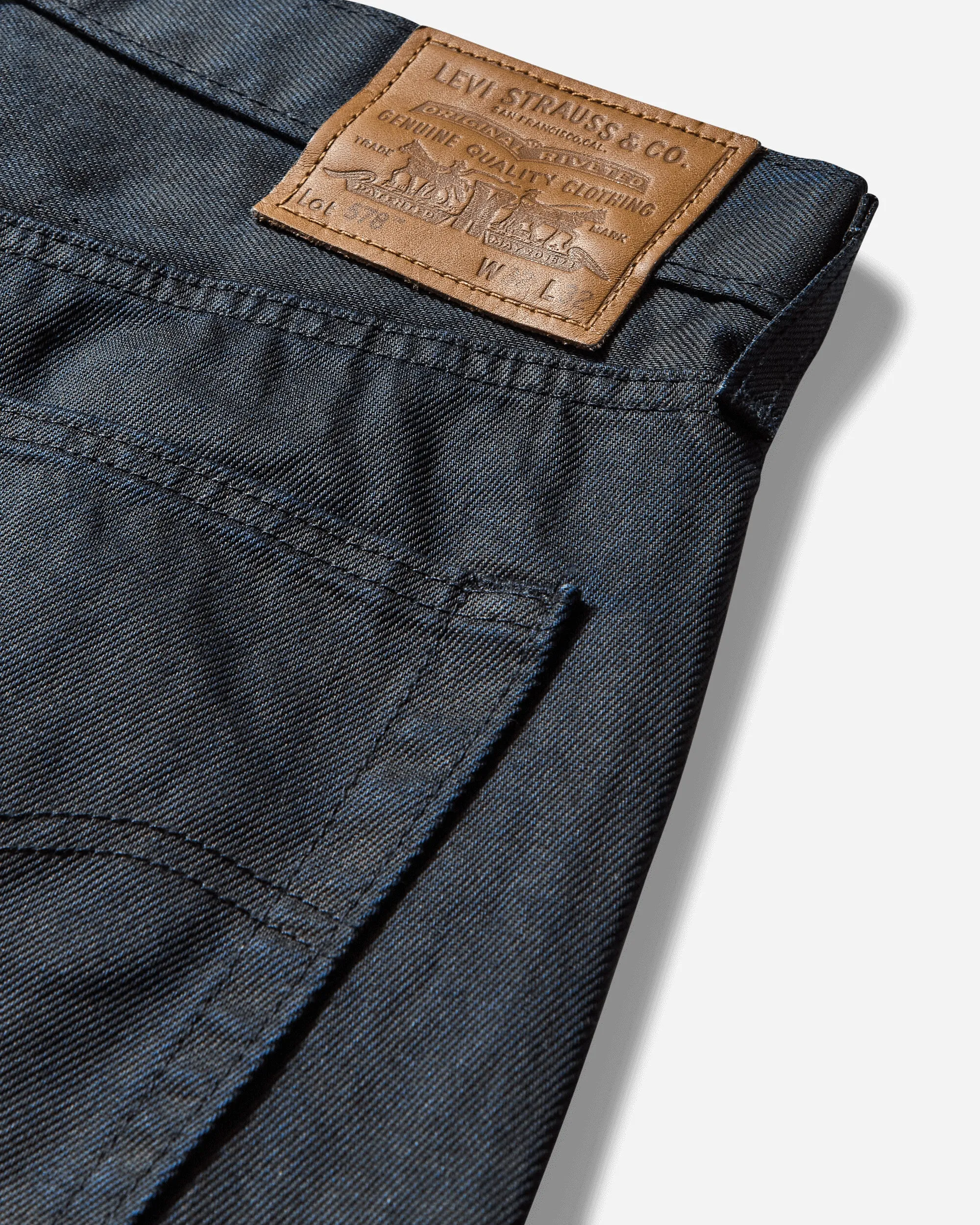 Men'S 578 Baggy Jeans Dark Indigo Work Shorts Metal Trim