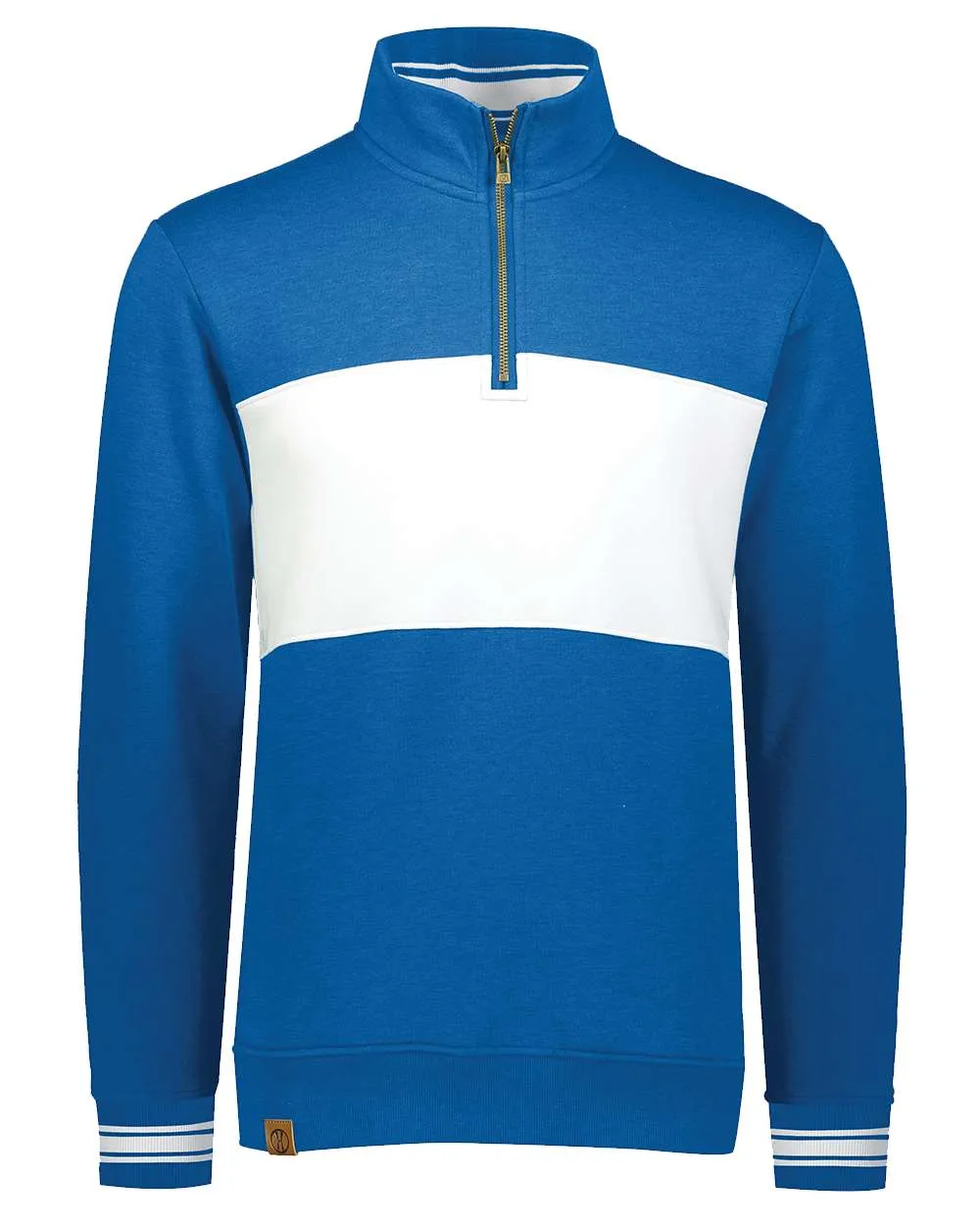 Pull à col ras-du-cou en molleton colorblock pour homme All-American