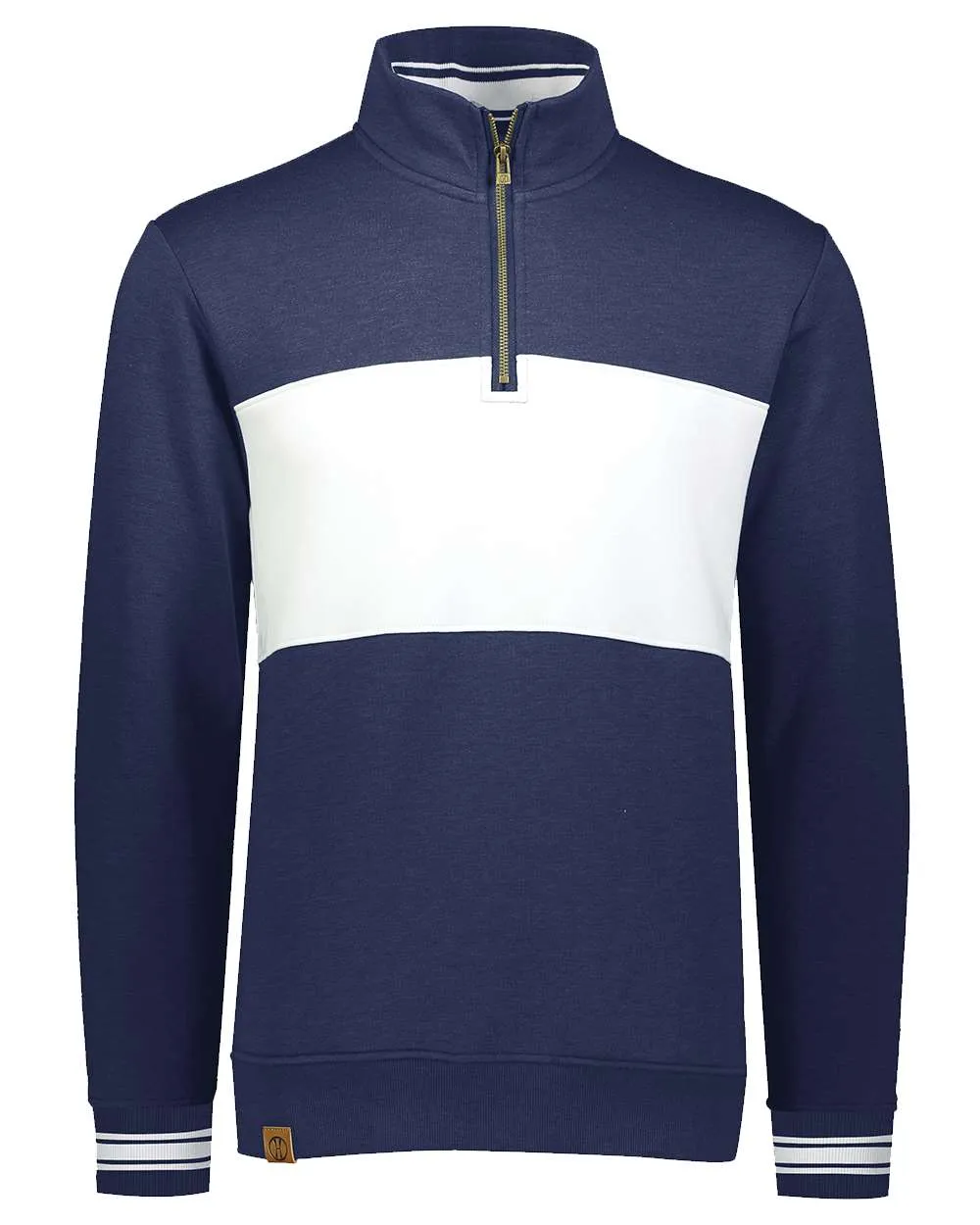 Pull à col ras-du-cou en molleton colorblock pour homme All-American
