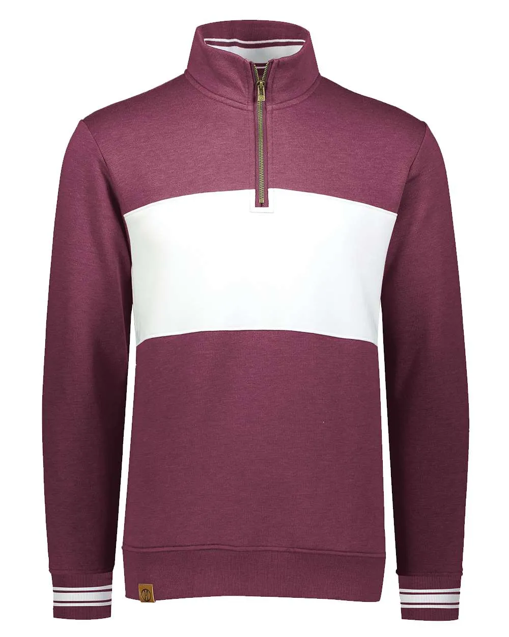 Pull à col ras-du-cou en molleton colorblock pour homme All-American