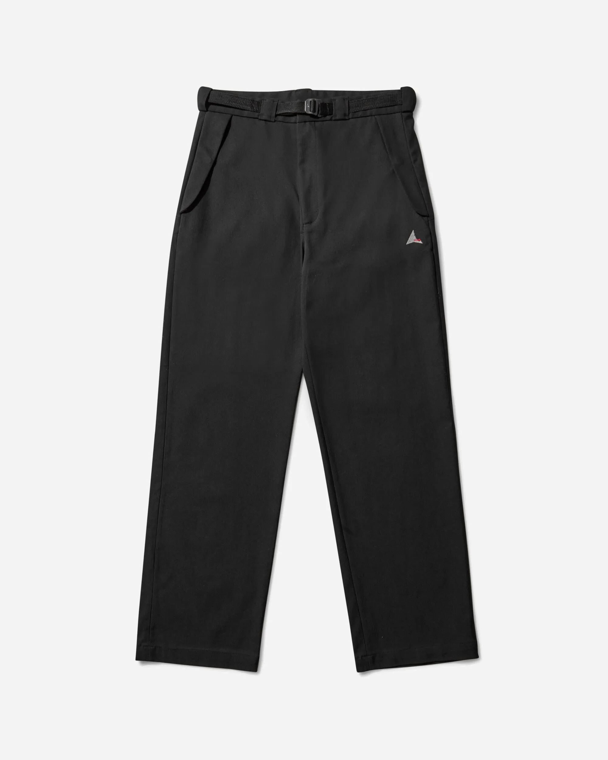 Men'S Buckle Chino Pants Black Cap-Sleeve-Design Anti-Nationalism