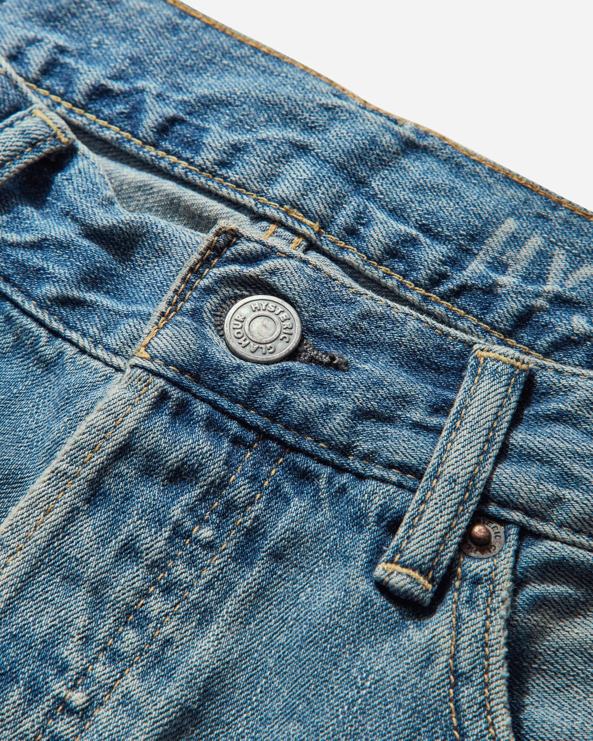Men'S Ch Processed Baggy Pants Dark Indigo Blue Tungsten Silicide Custom - Designed