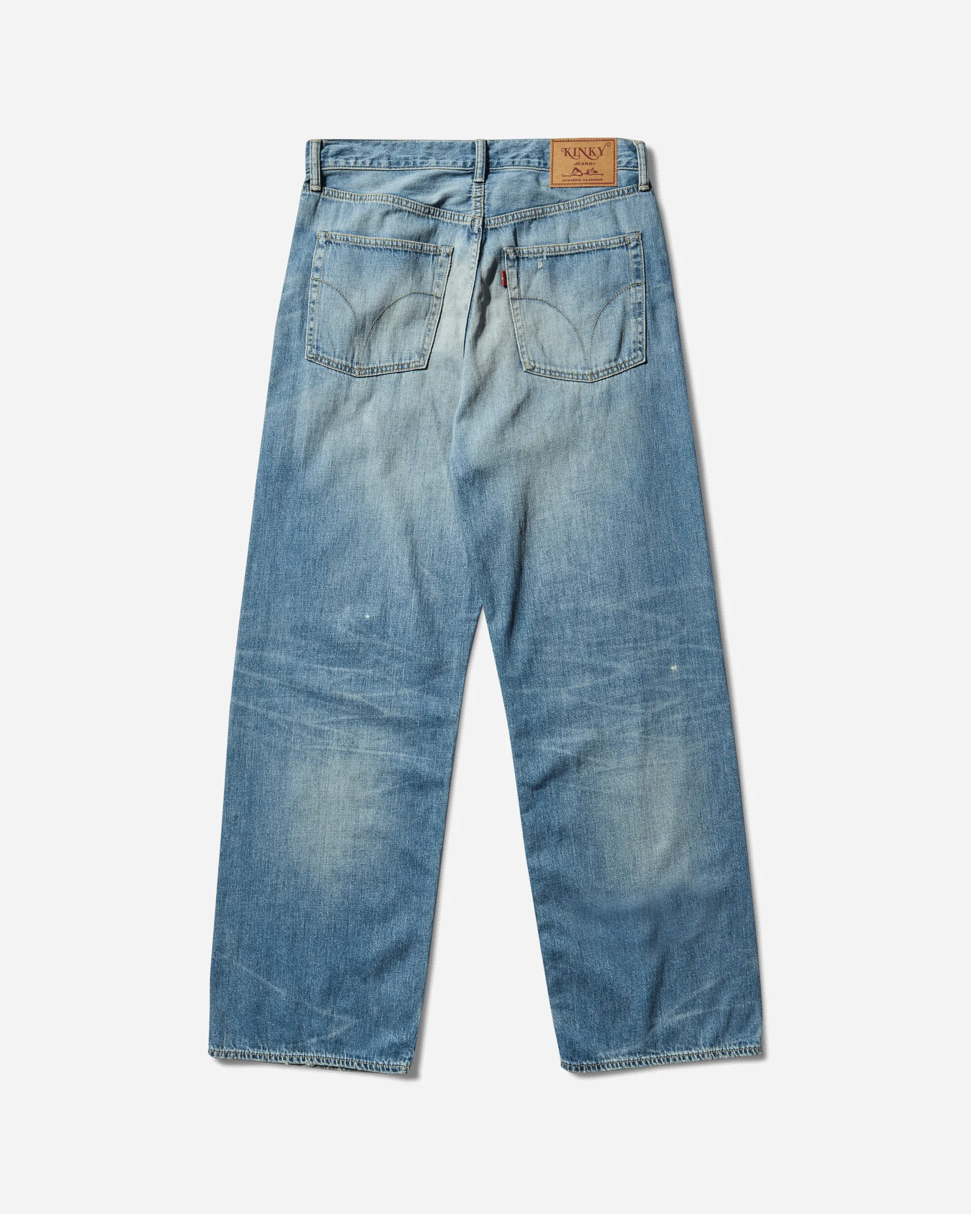 Flat Strap Men'S Ch Processed Baggy Pants Dark Indigo Blue