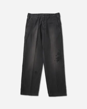 Men'S Chino Pants Crash Black Ladder Stitch Comfortable For Any Environment