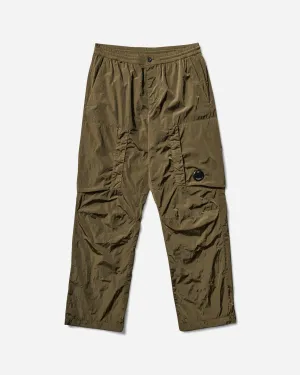 Suede Detail Houndstooth Neck Men'S Chrome-R Loose Cargo Pants Ivy Green