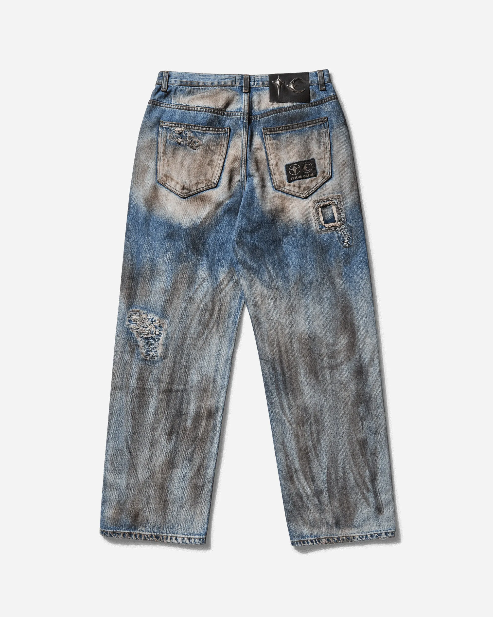 Versace Men'S Combat Casualty Care Denim Pants Blue