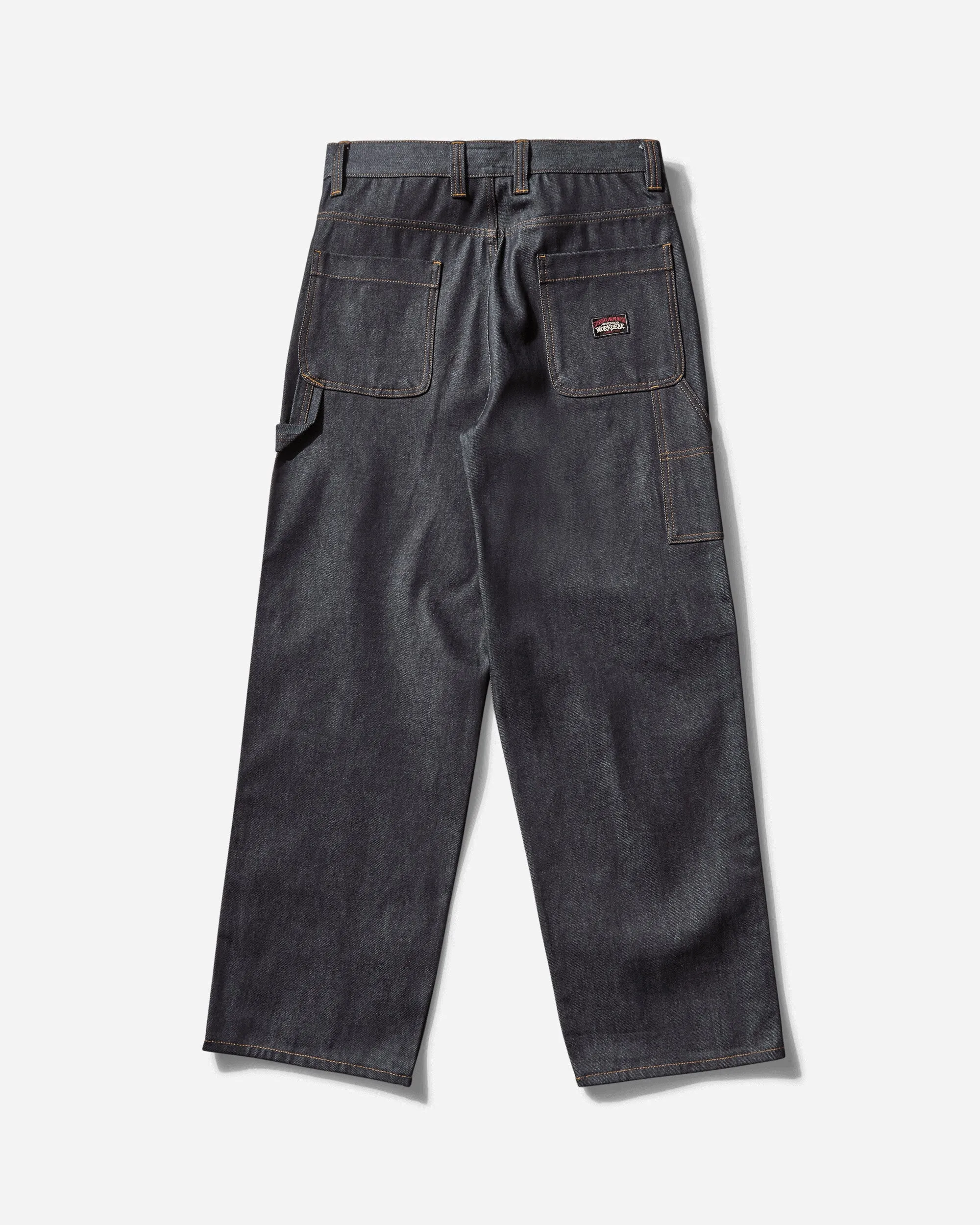 Men'S Denim Carpenter Pants Raw Indigo Plastic Organizer Running Shoe