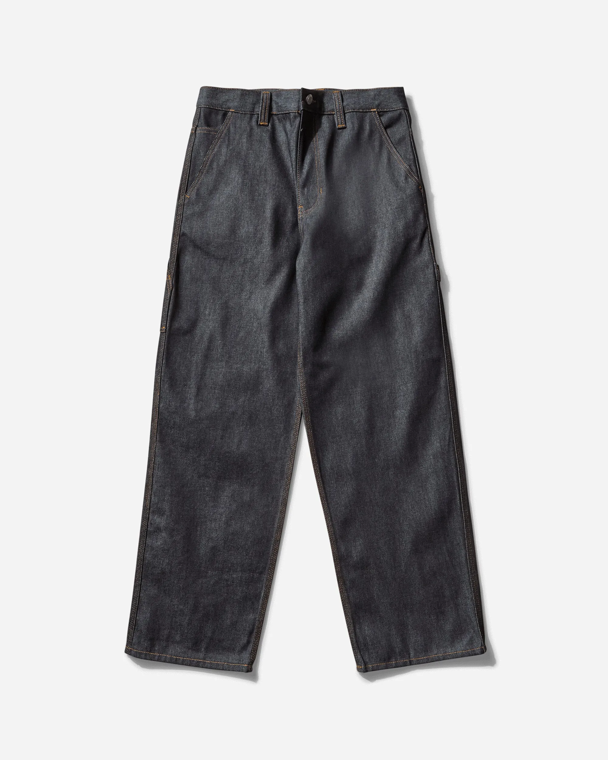 Men'S Denim Carpenter Pants Raw Indigo Ribbon - Trimmed
