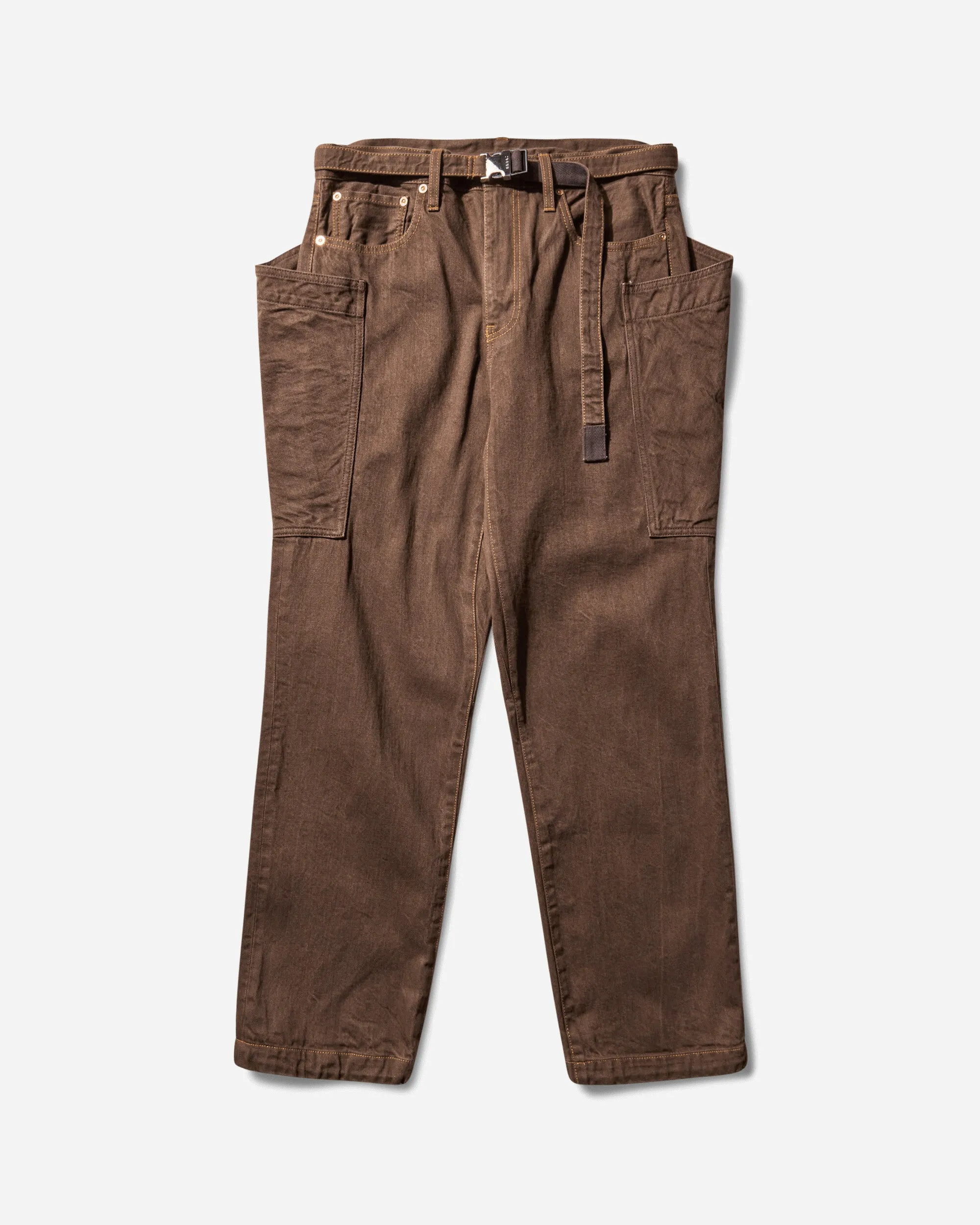 Men'S Denim Pants Brown Knitwear Awakening
