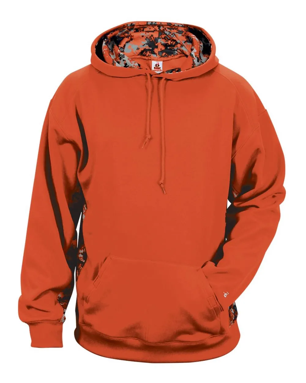 Pull à capuche en polaire technique à motifs camouflage numérique et colorblock pour homme