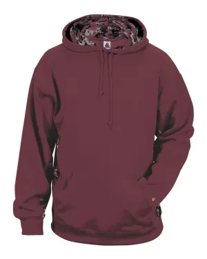 Pull à capuche en polaire technique à motifs camouflage numérique et colorblock pour homme