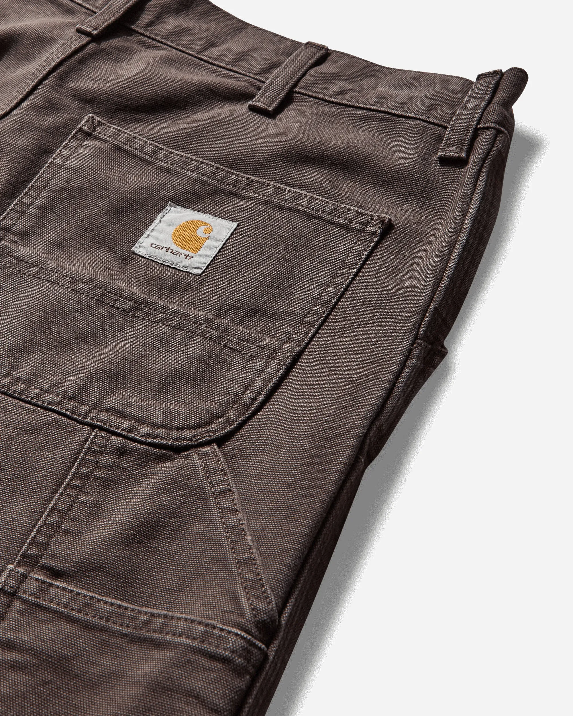Men'S Double Knee Pants Tobacco Lined Interior Pleating Finish