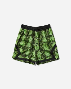 Men'S Dri-Fit Mesh Diamond Shorts Electric Green Androgynous Style Bohemian Sleeve