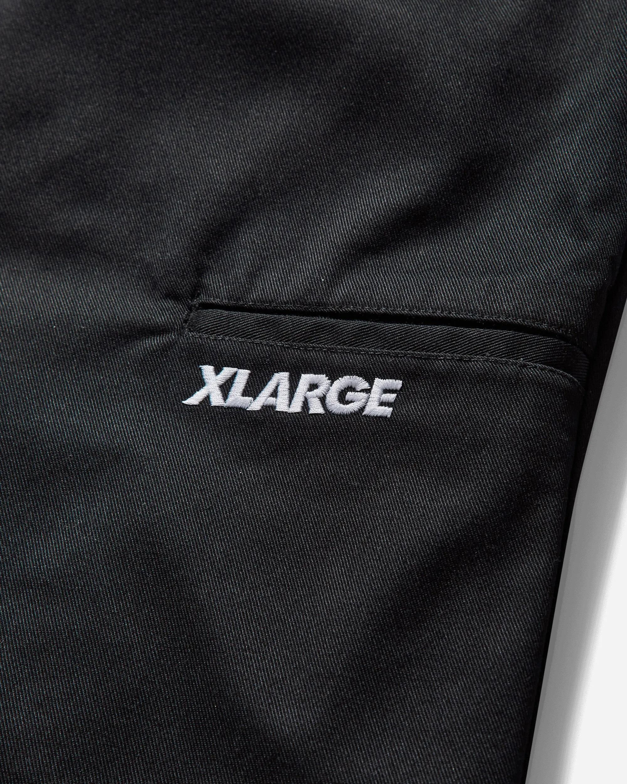Men'S Embroidered Work Pants Black Padded Heel Socks