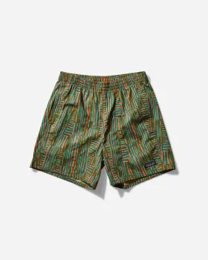 Stripe Pattern Comfortable Elastic Nature Men'S Funhoggers 6 Inch Shorts Quilty Fitz / Heartleaf Green