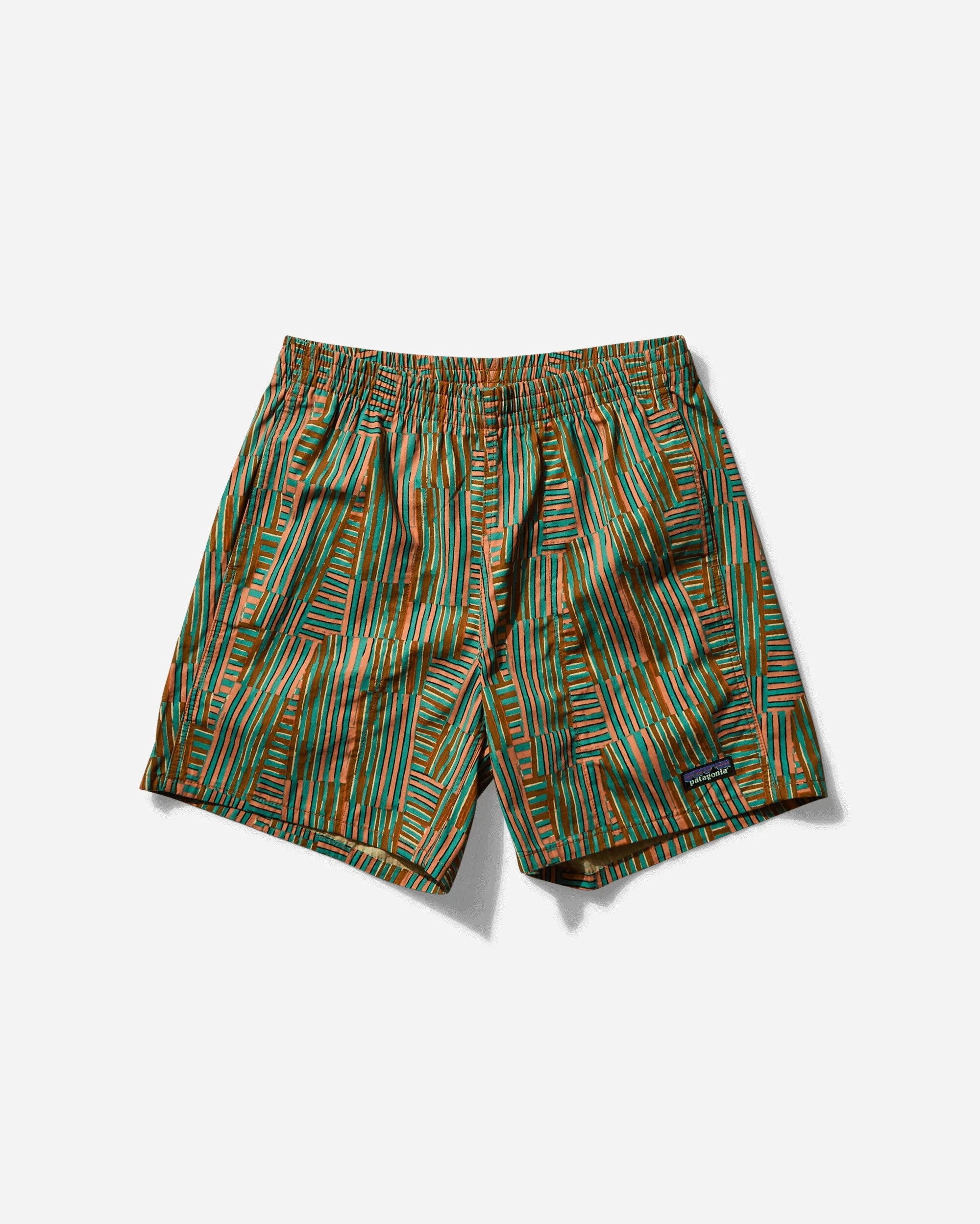 Stripe Pattern Comfortable Elastic Nature Men'S Funhoggers 6 Inch Shorts Quilty Fitz / Heartleaf Green