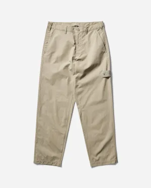 Men'S Ghost Piece Weatherproof Cotton Canvas Chino Trousers Beige Wind Control Brand Badges