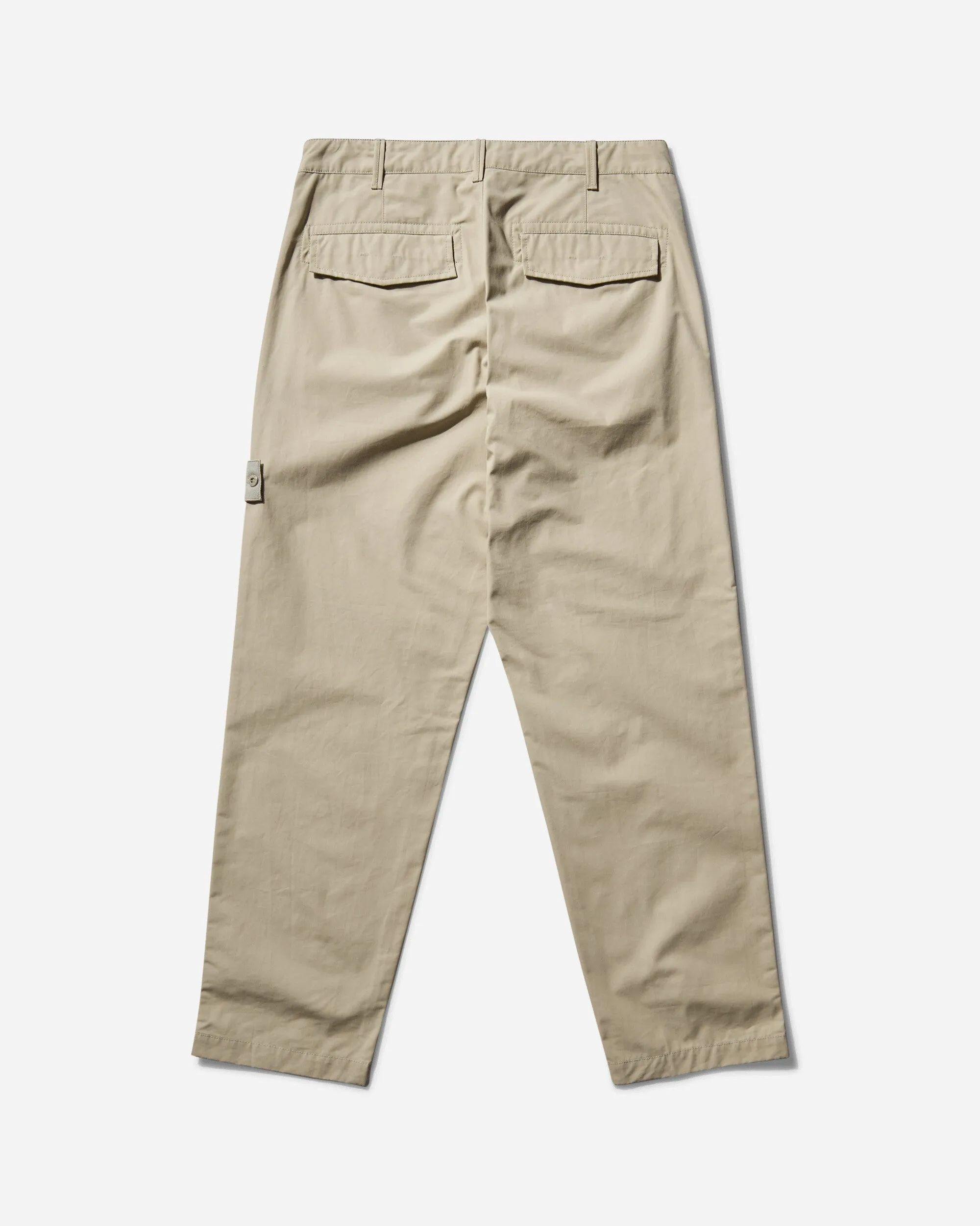 Men'S Ghost Piece Weatherproof Cotton Canvas Chino Trousers Beige Adjustable Drawstrings