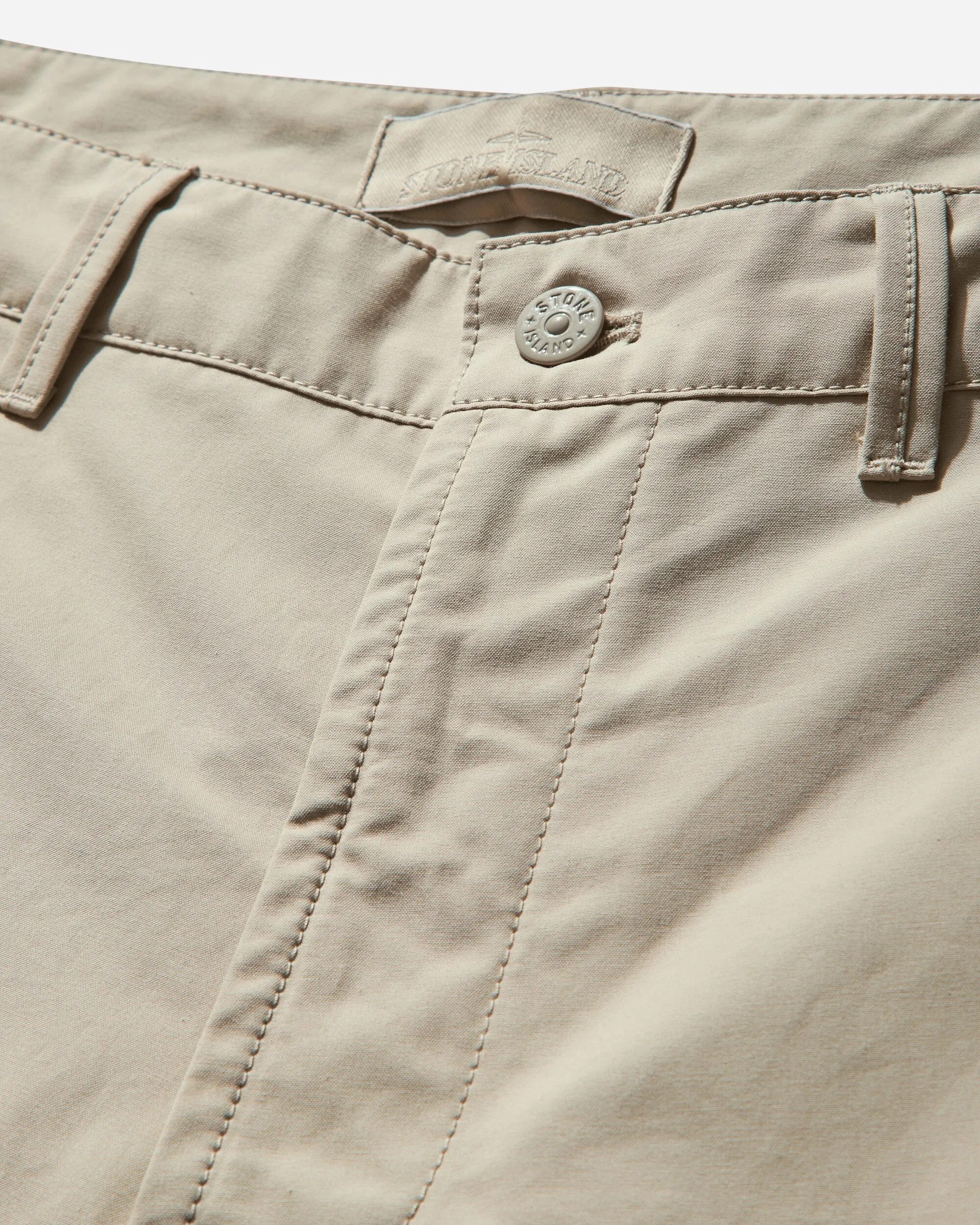 Comfort Compression Zone Men'S Ghost Piece Weatherproof Cotton Canvas Chino Trousers Beige