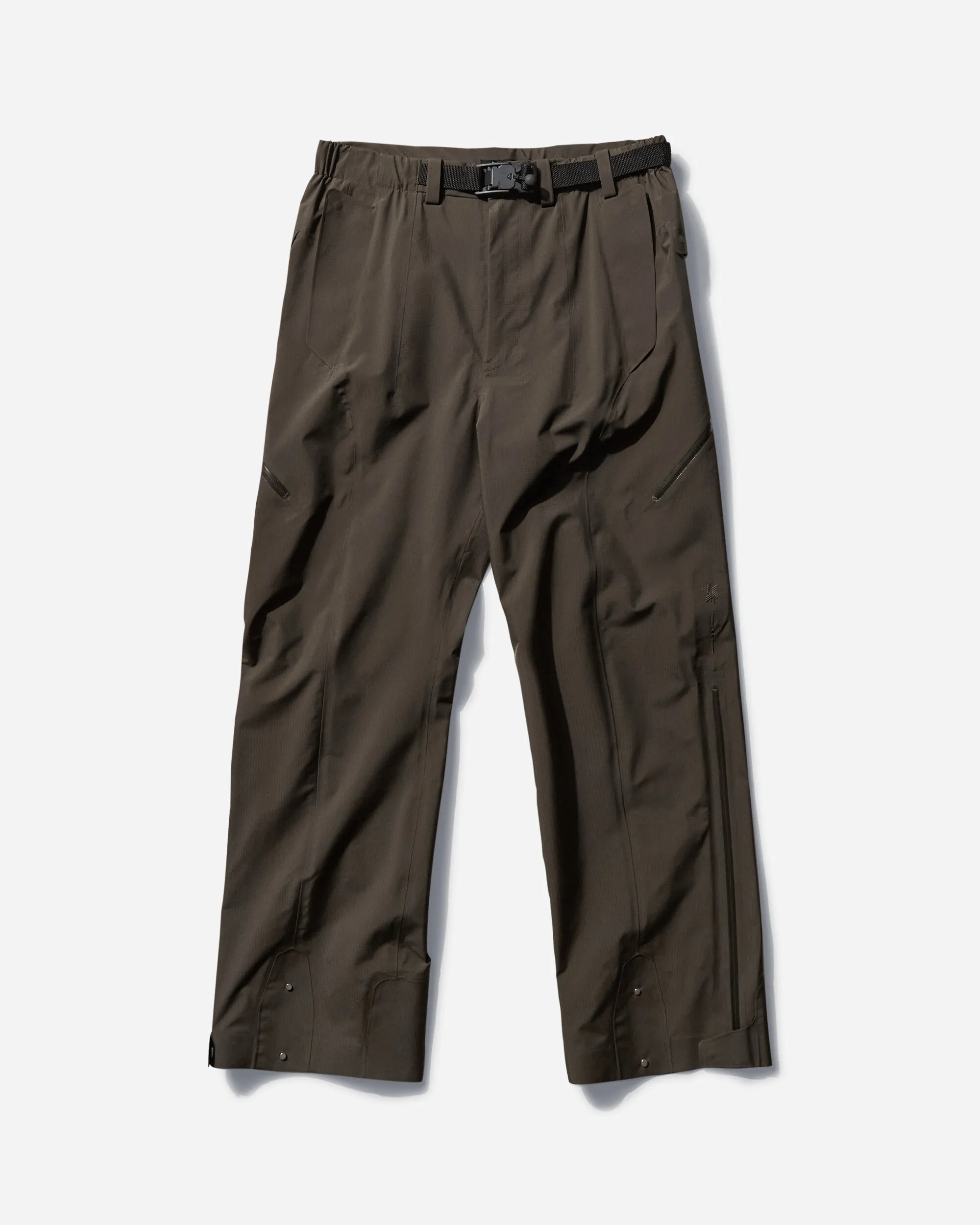 Men'S Goldwin Gore-Tex 3L Shell Pants Black Olive Braided Belt