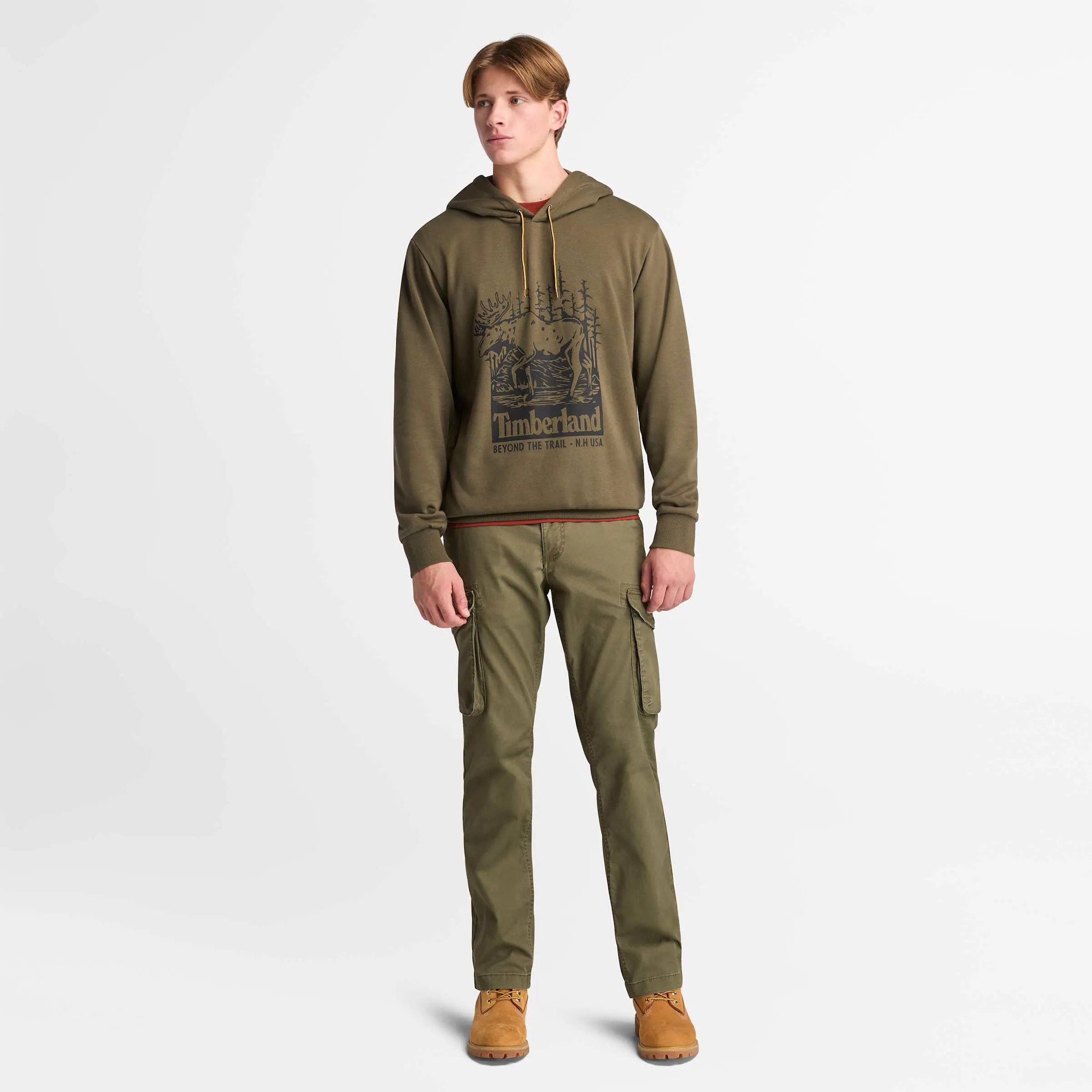 Pull à capuche graphique pour hommes en boucle