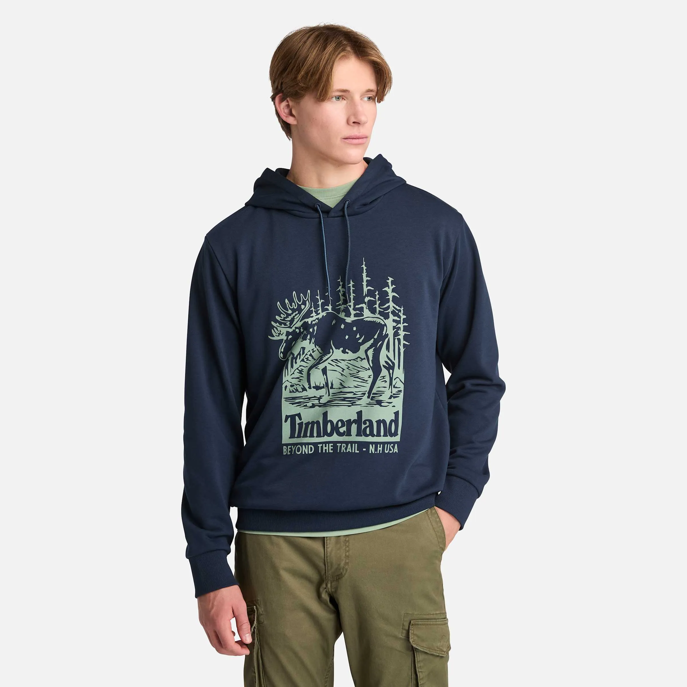 Pull à capuche graphique pour hommes en boucle