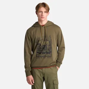 Pull à capuche graphique pour hommes en boucle