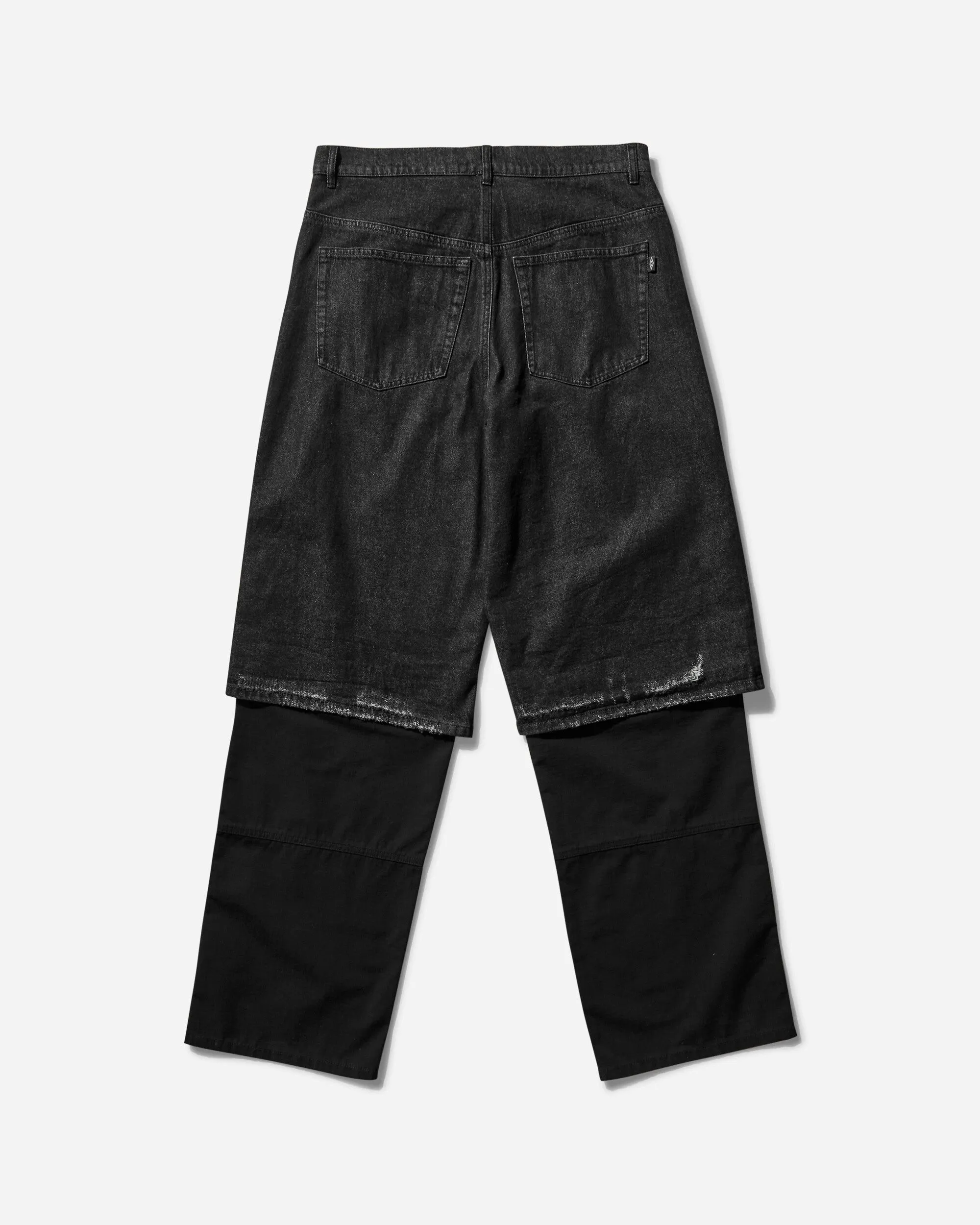 Men'S Hybrid Cargo Pants Washed Black Plated Peacoat Shorts