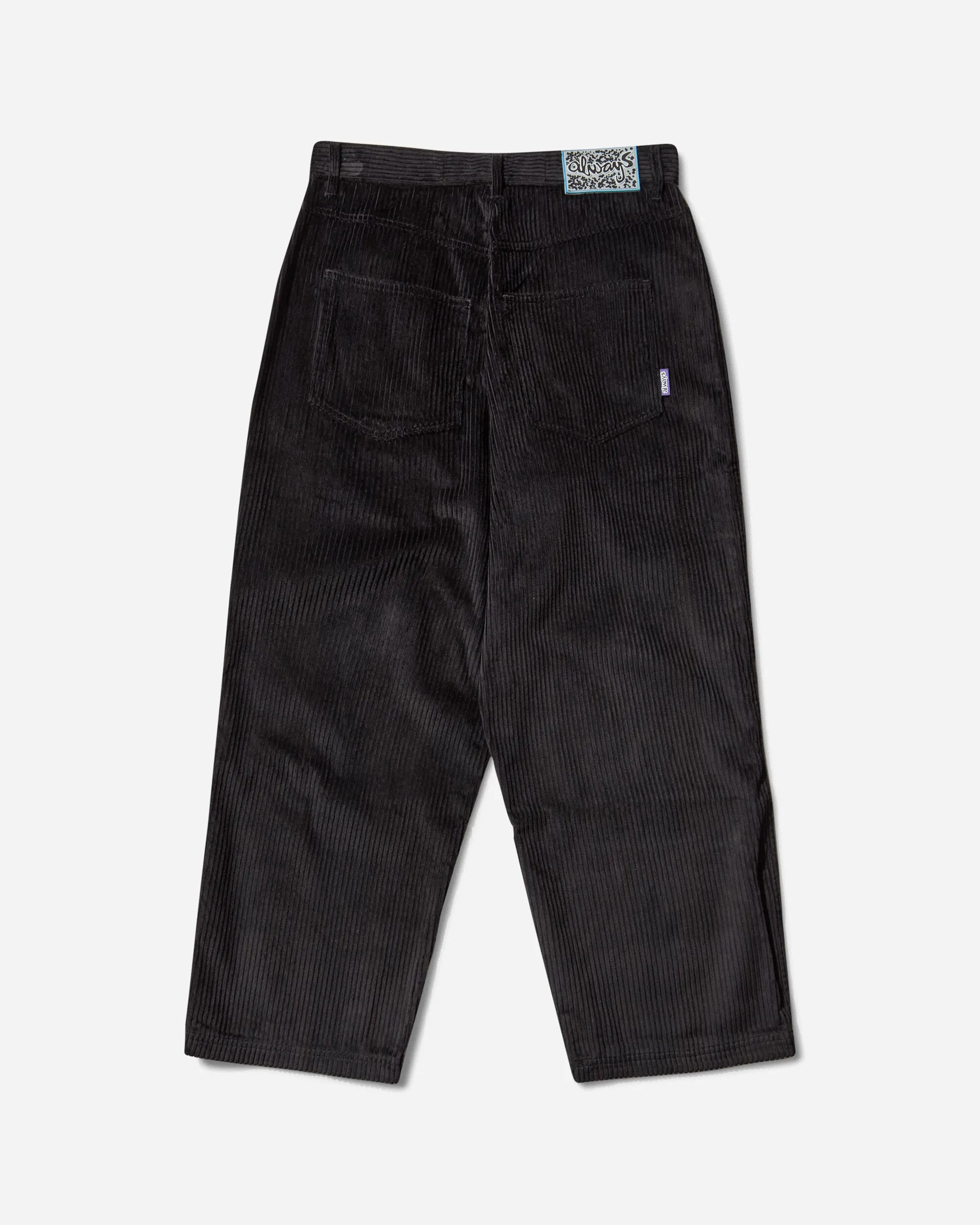 Secure Eye Mock - Neck Men'S Jumbo Cord Trousers Black
