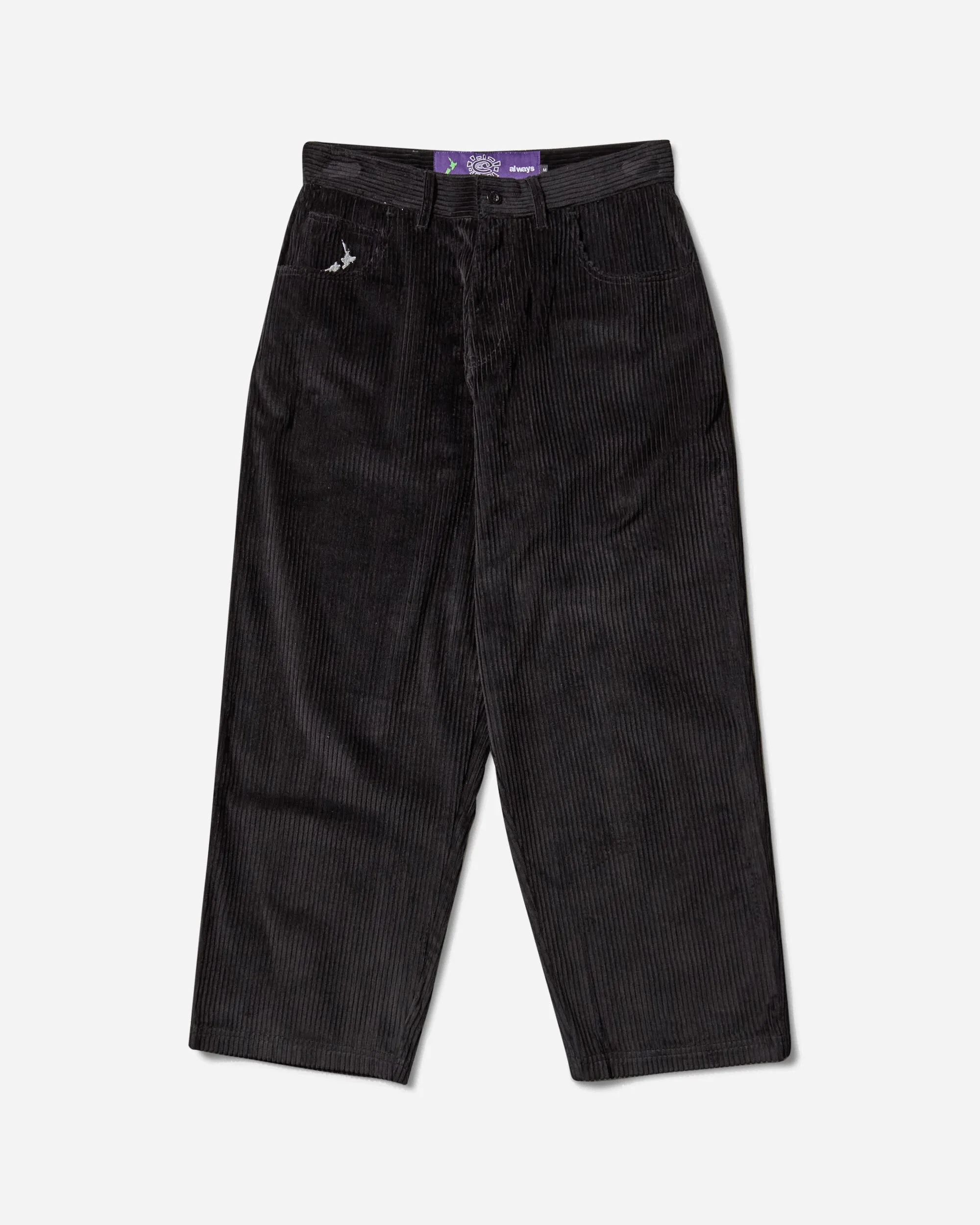 Men'S Jumbo Cord Trousers Black Light Socks