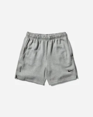 Men'S Nocta Fleece Shorts Dark Grey Heather Elastic Web Binding Front Yoke