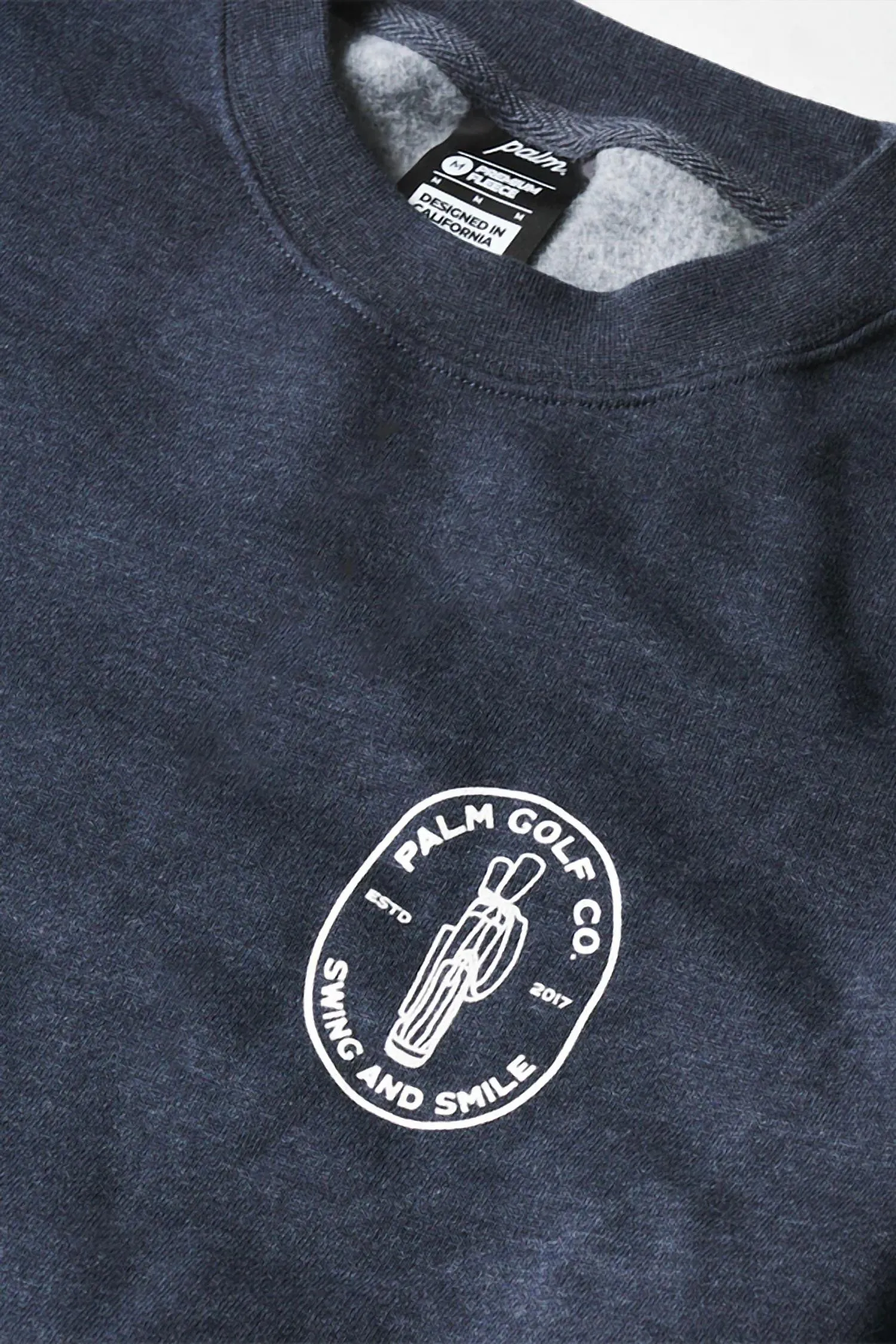 T-shirt à col rond pour homme en bleu marine