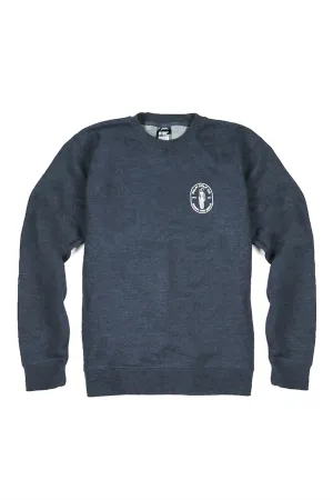 T-shirt à col rond pour homme en bleu marine